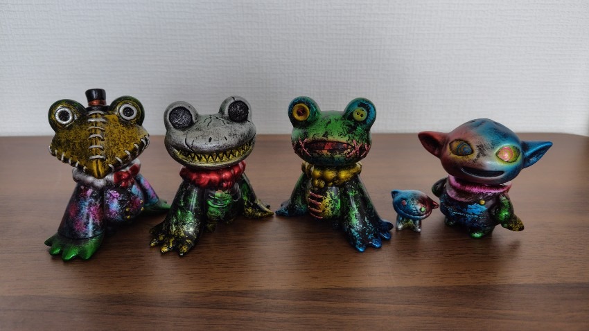 テッチ、カール、バート、エルフまん＆オクタン　ブリキカラー