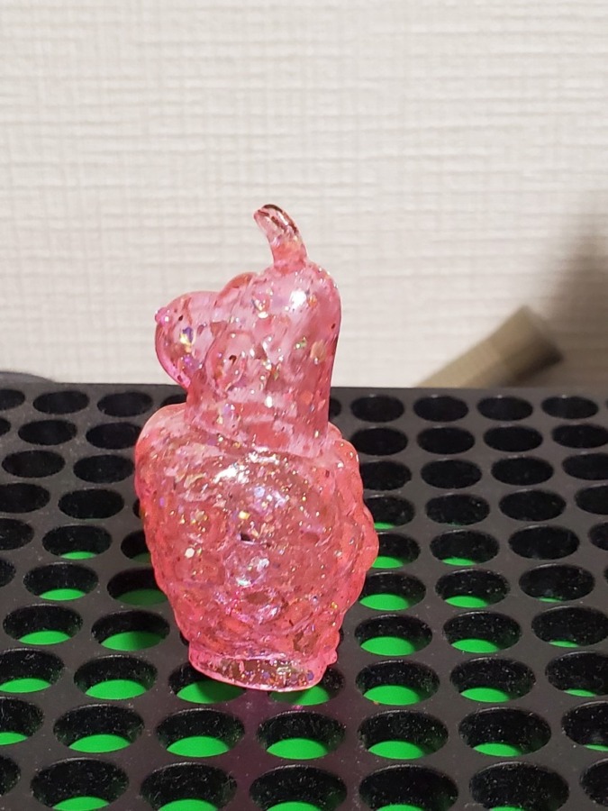 エンビーくん指人形エビフライ ピンククリアフレイク