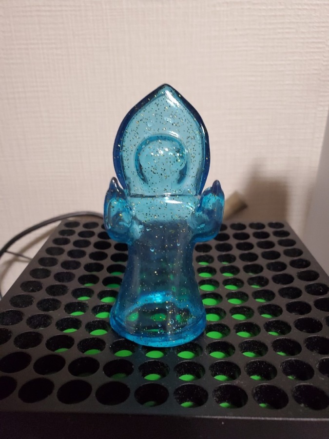 mixture toys3メートルの宇宙人 指人形 クリアブルー金ラメ