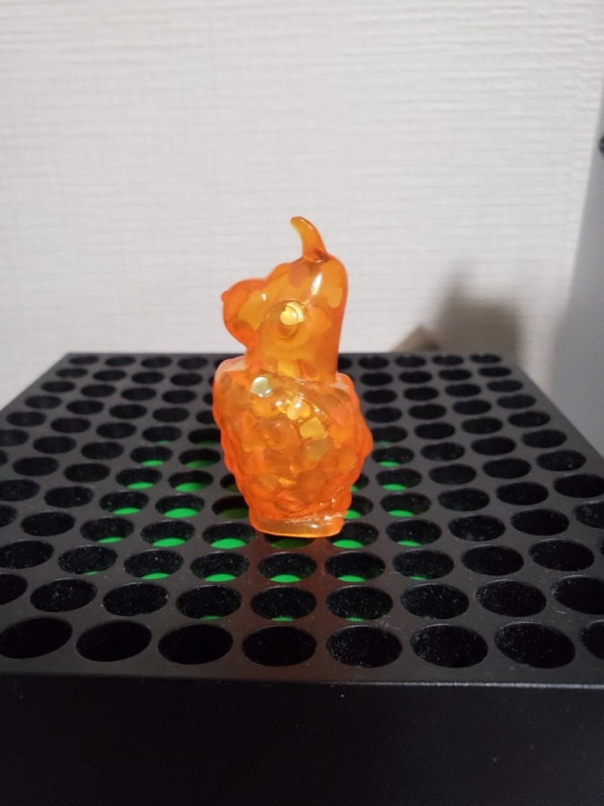 エンビーくん指人形 エビフライ クリアオレンジ ハートフレイク