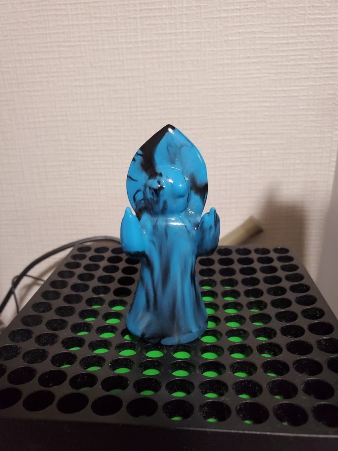 mixture toys3メートルの宇宙人 指人形 青黒マーブル3