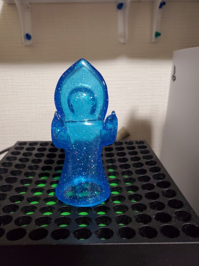 mixture toys3メートルの宇宙人 指人形 クリアブルーレインボーラメ