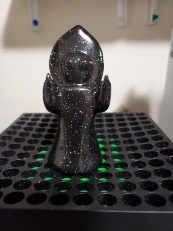 mixture toys3メートルの宇宙人 指人形 クリアブラック レインボーラメ