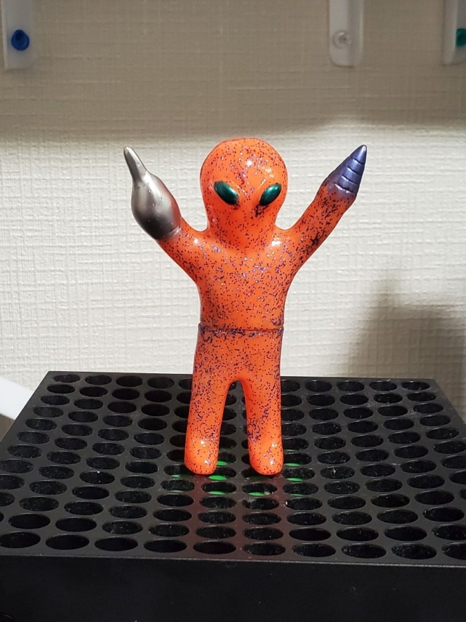 mixture toys グレイ オレンジブルーラメ