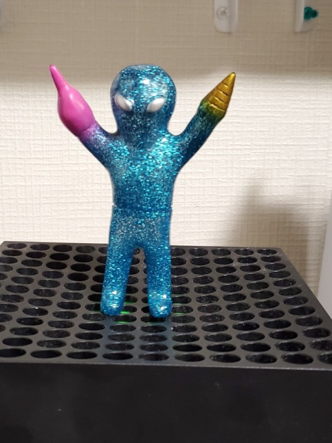 mixture toys グレイ クリアブルーギガラメ